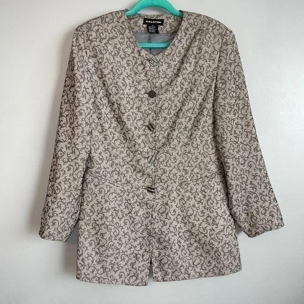 EUC Halston Heritage Vintage Suit Jacket Casual Blazer Top Size 10
